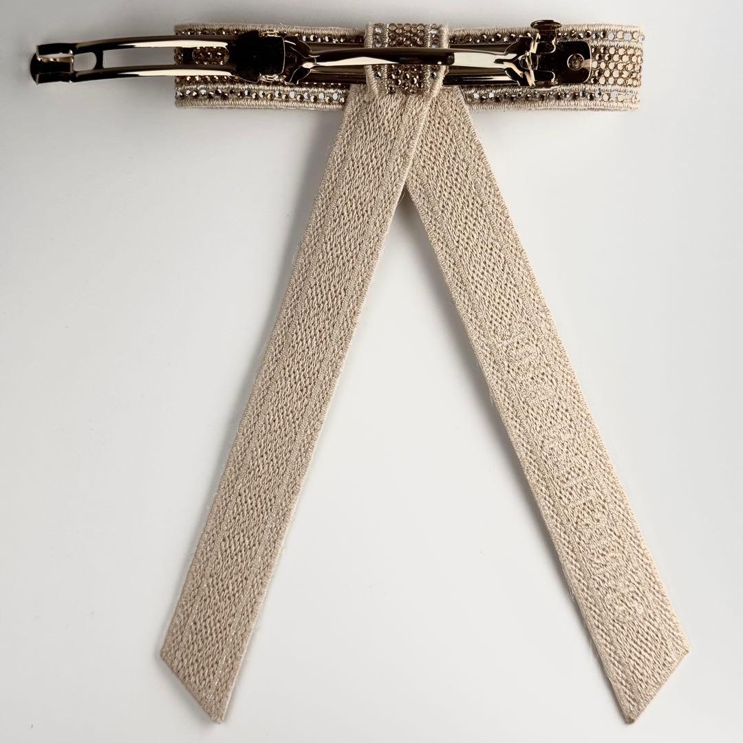 極美品✨Dior ディオール Dior Twist リボンバレッタ ゴールド