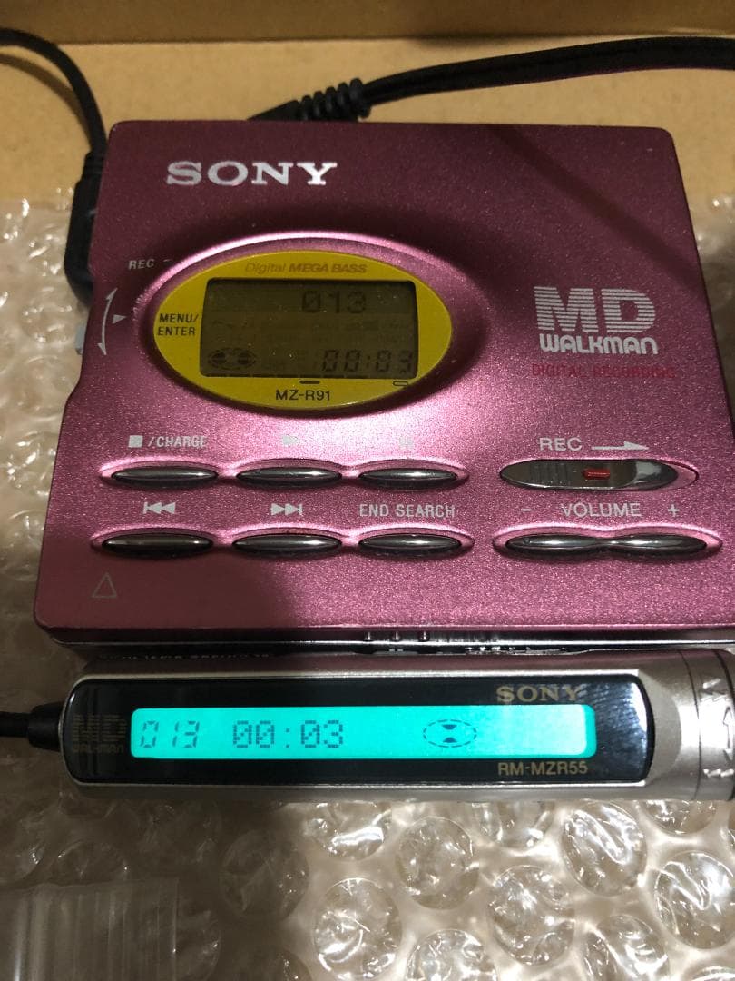 SONY MZ-R91 MDウォークマン　美品　動作良好♬　再生・録音できます