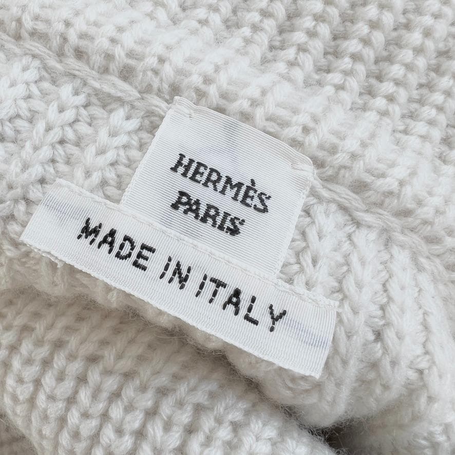 未使用★HERMES★2024★肉厚カシミヤ100★チュニック★ロングニット