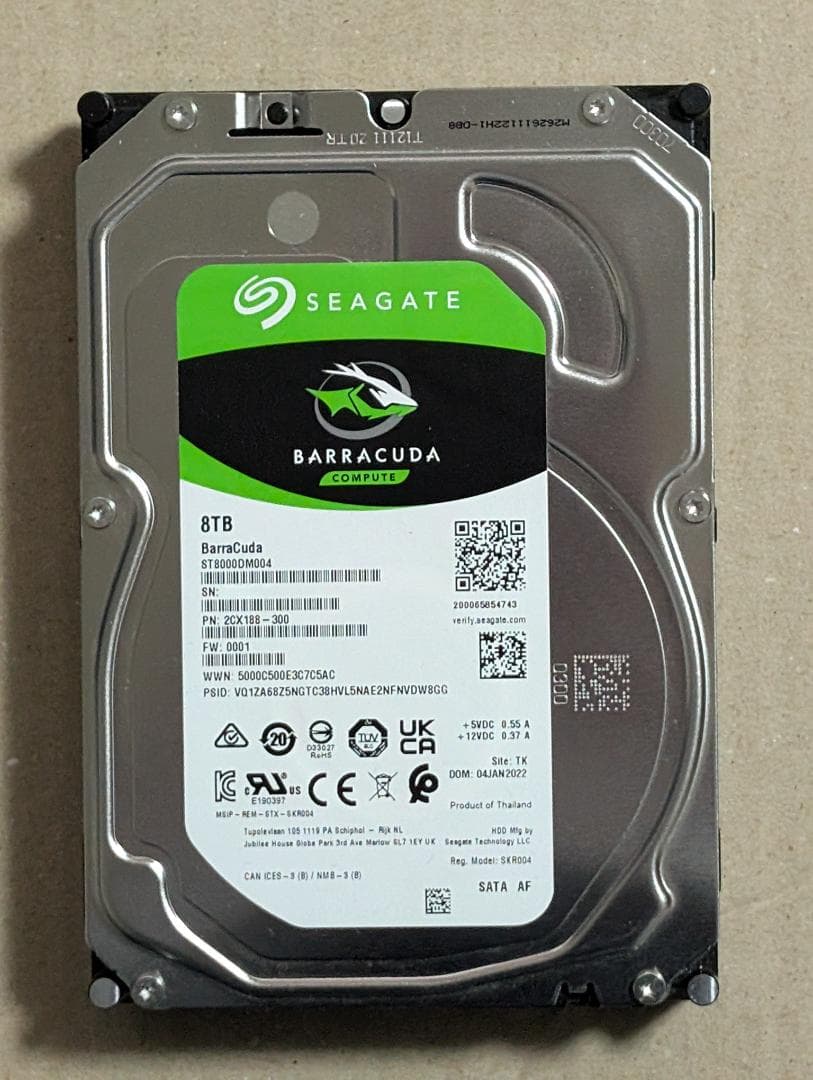 【値下げ】SEAGATE 3.5インチ HDD 8TB ST8000DM004