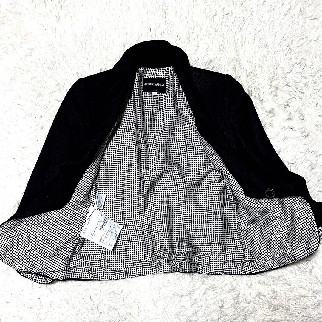 Giorgio Armani シルクテーラードジャケット　黒×水玉　サイズ40