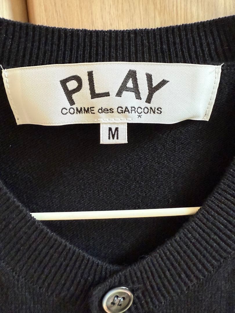 新品 PLAY COMME des GARÇONS ブラック カーディガンM