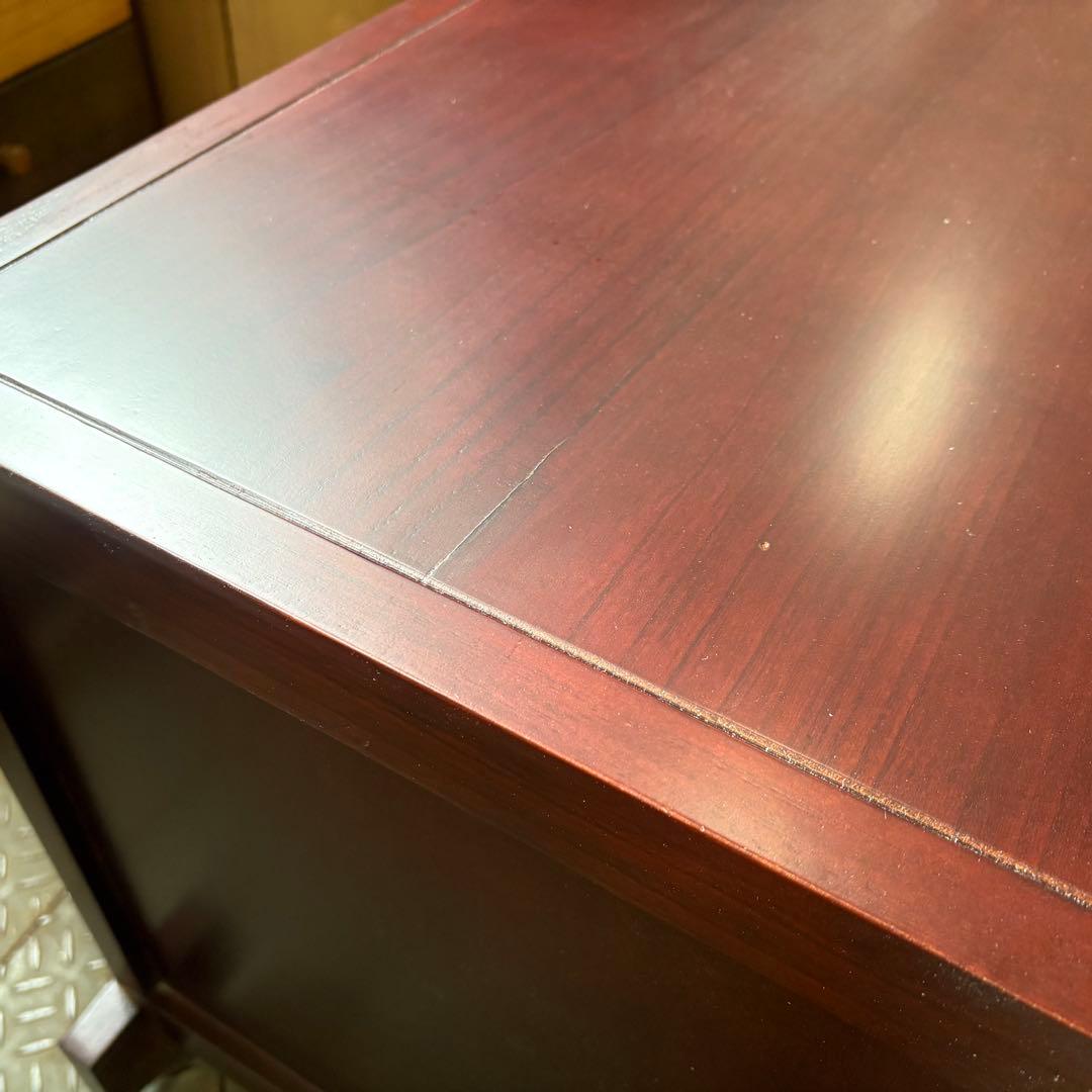 訳あり品！【83】民芸家具からくり車タンス L木製桐材天然無垢飾り棚収納チェスト