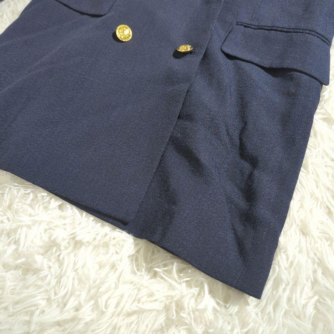 INSCRIRE テーラードジャケット 紺ブレ 金ボタン ダブル ロング