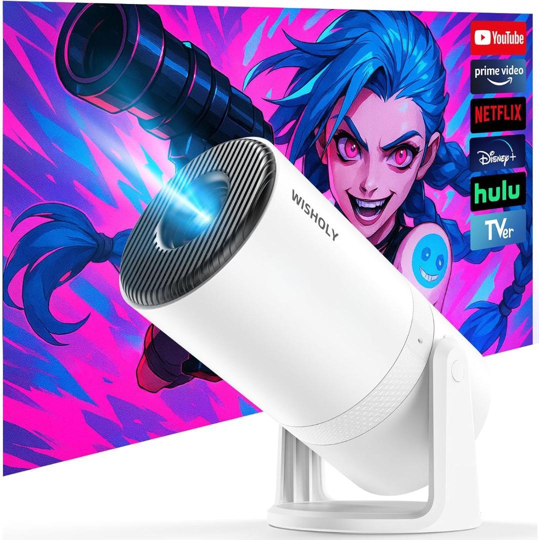 プロジェクター 家庭用【2025年 Android TV搭載・270°回転】