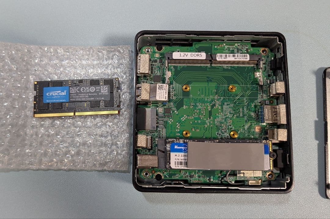 ミニPC GEEKOM Mini Air12 DDR5 Crucial16GB N100