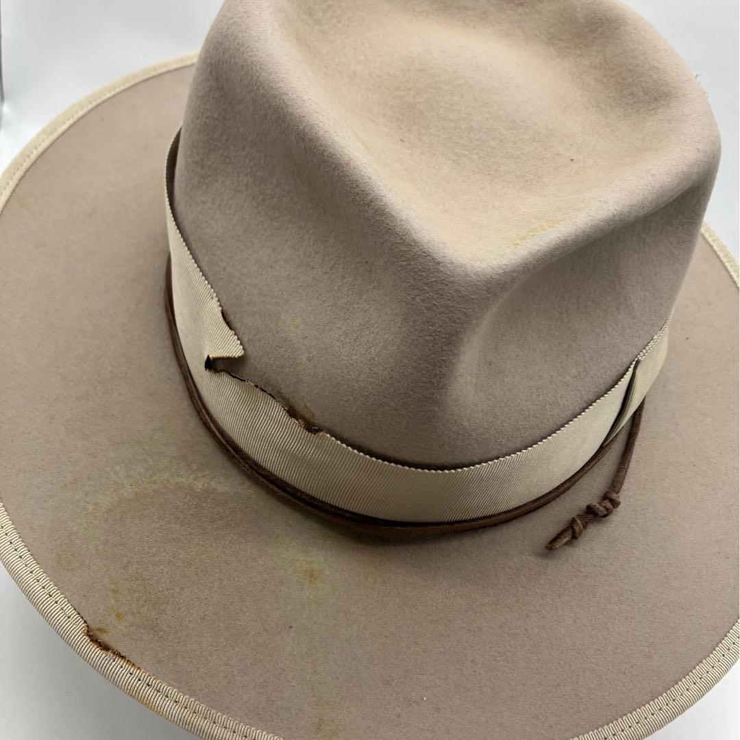 STETSON 60cm HAT ビンテージ　ステットソン　サンド