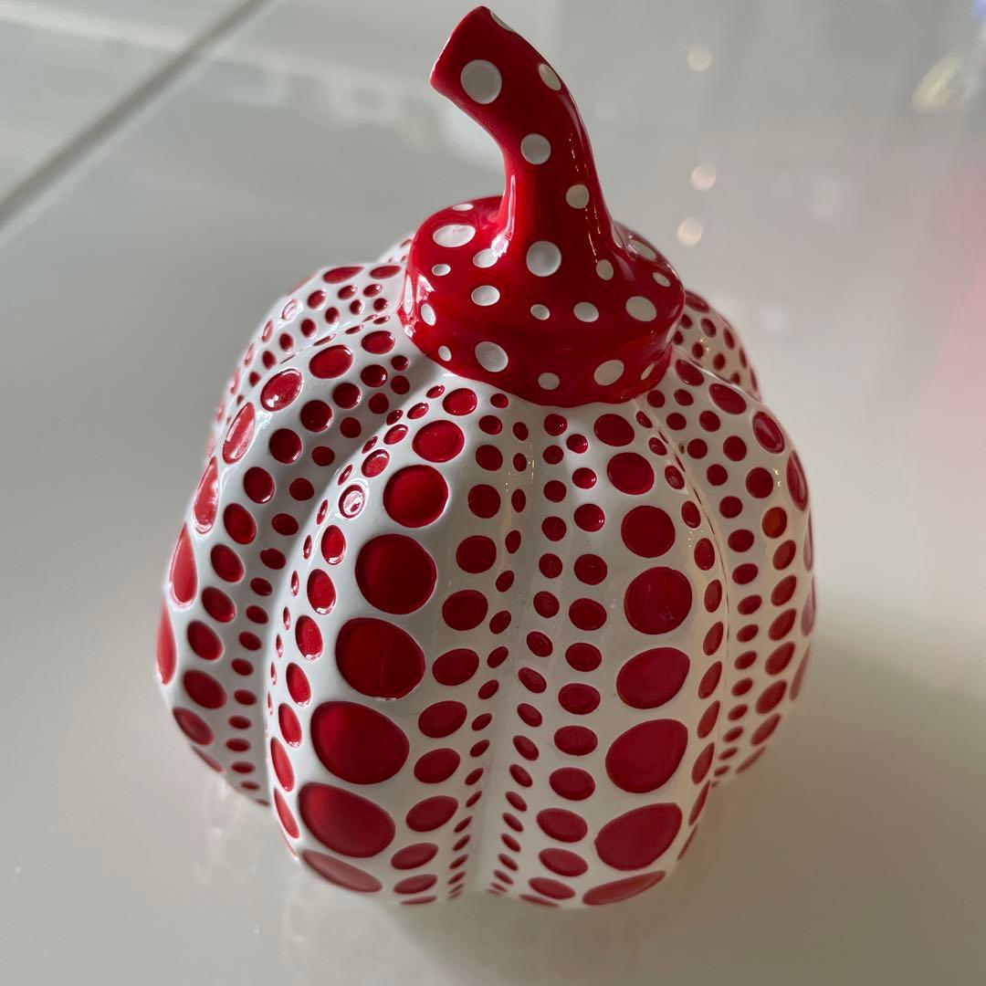 草間彌生 カボチャオブジェ・ペイパーウエイト赤白