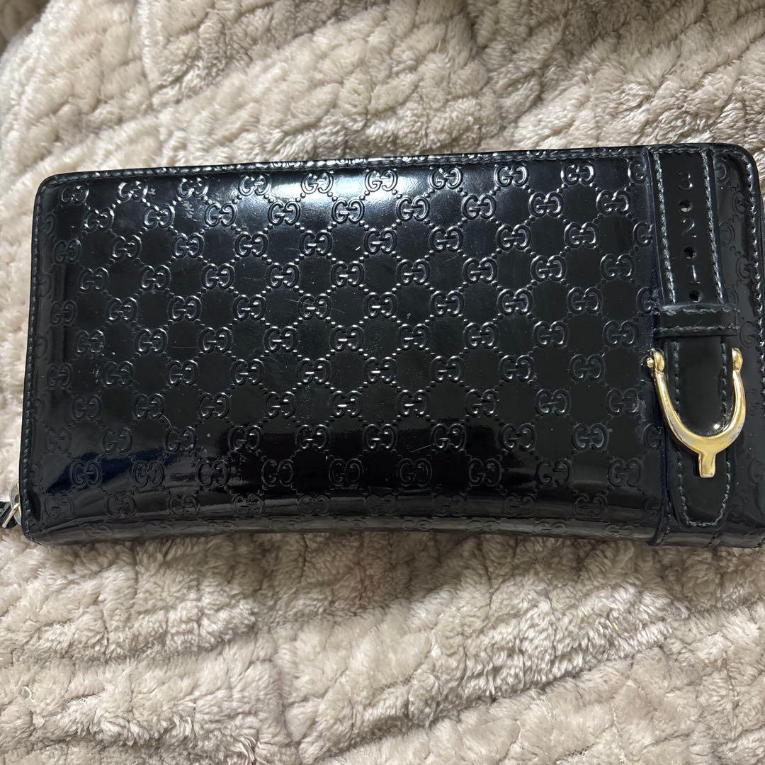 Gucci 黒 レザー 長財布