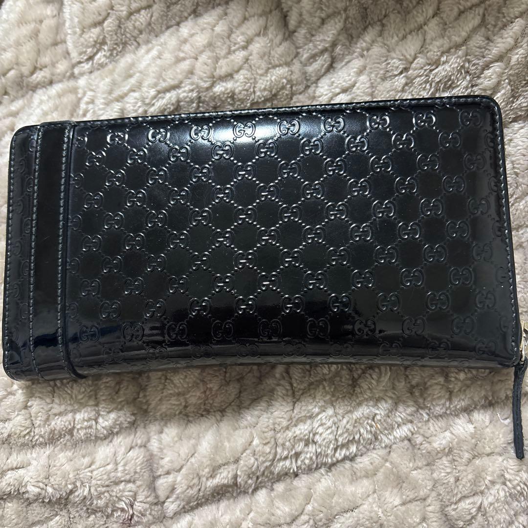 Gucci 黒 レザー 長財布