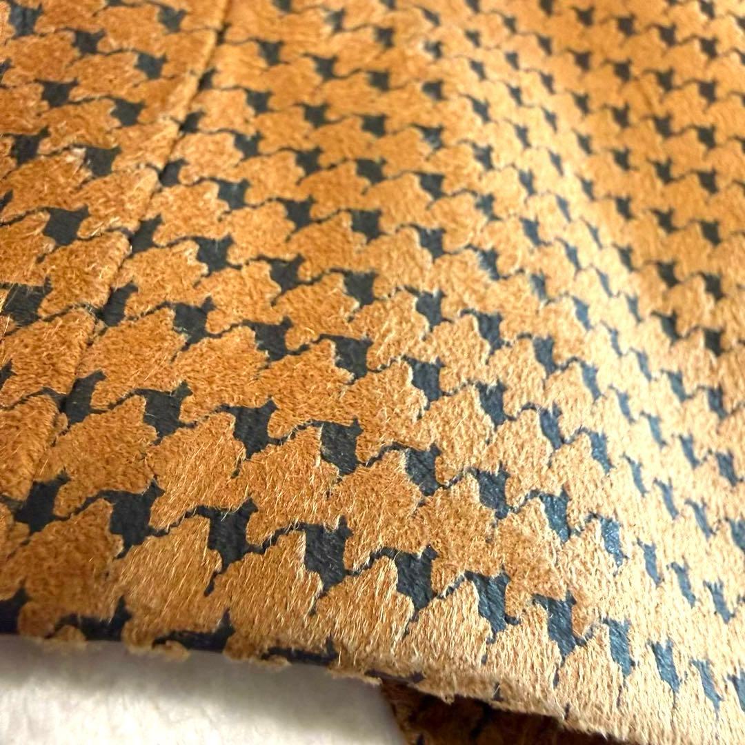 アクアスキュータム 羊革 ラムレザー ヌバック 千鳥格子 ジャケット 激レア L