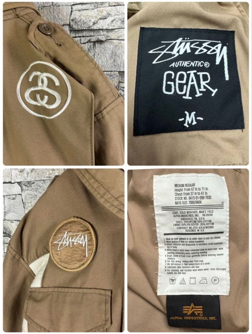 【超希少25周年記念M-65,】STUSSY ALPHA コラボ ジャケット