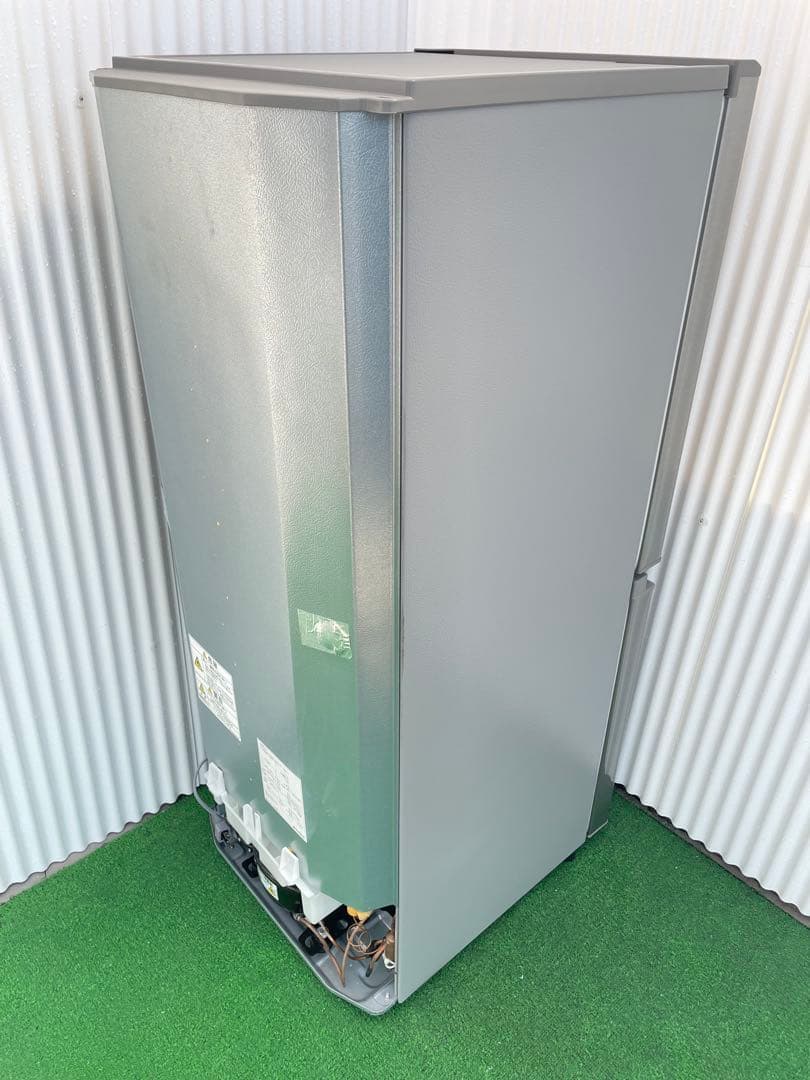 837 アクア ブラッシュシルバー2ドア冷蔵庫 一人暮らし 単身 大容量冷凍室