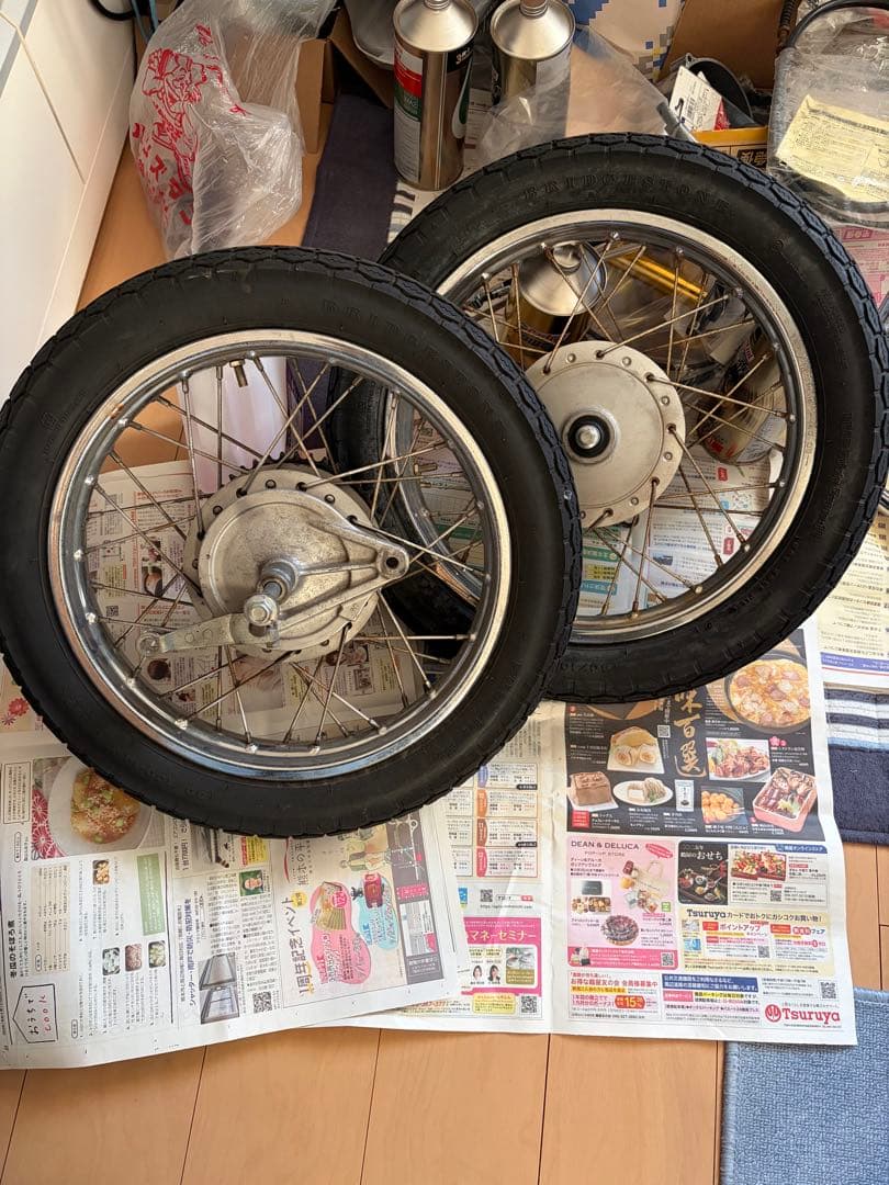 エイプで使用していたスポークホイールです