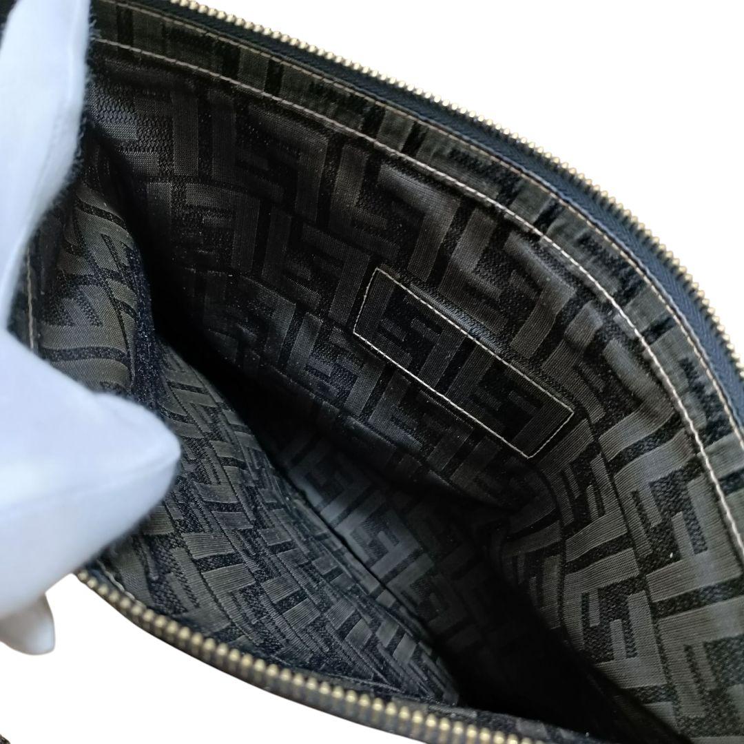 FENDI フェンデ クラッチバッグ ズッカ柄 キャンバス×レザー