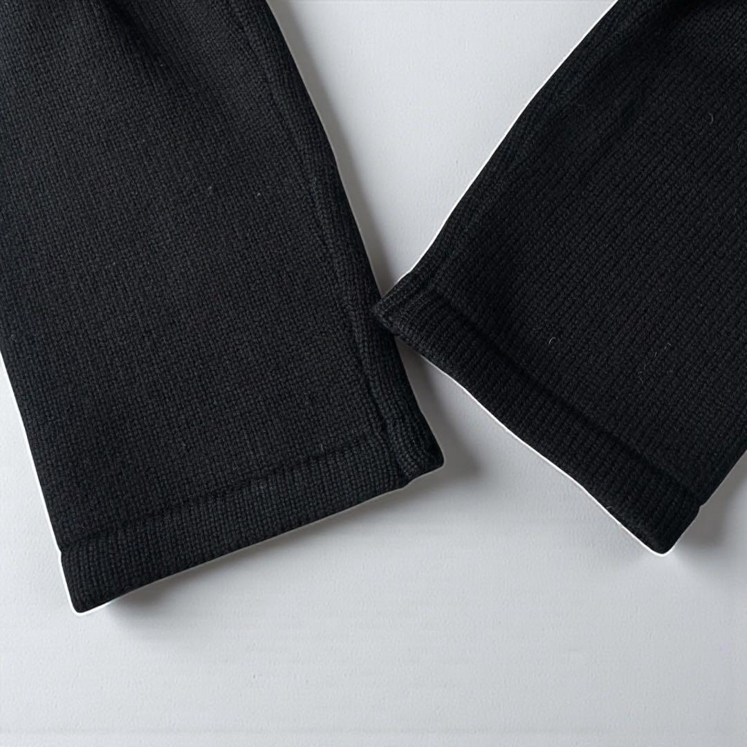 ラルフローレンブラックレーベル　カシミヤ100% レザーパイピング　ニットコート