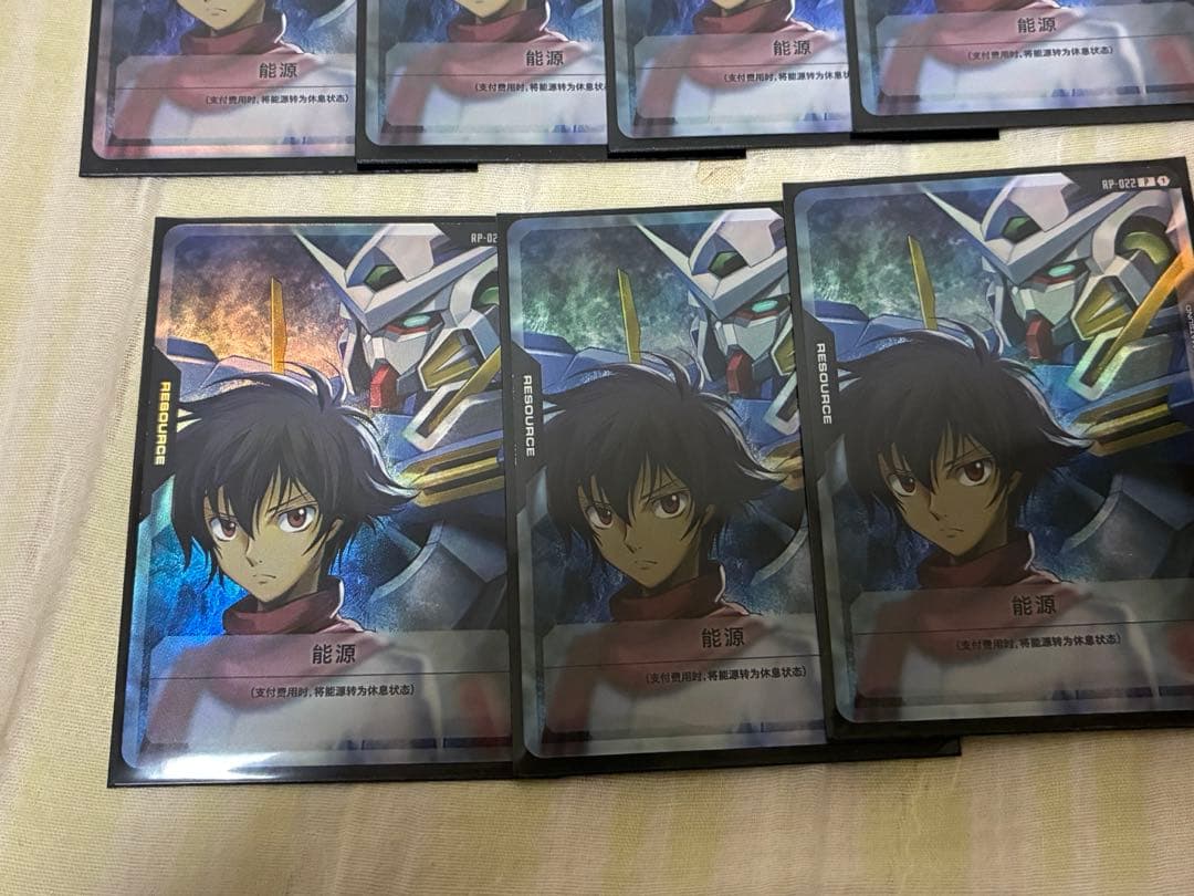 【エラー品簡体字】ガンダムカード　リソース　刹那＆ガンダムエクシア　7枚セット