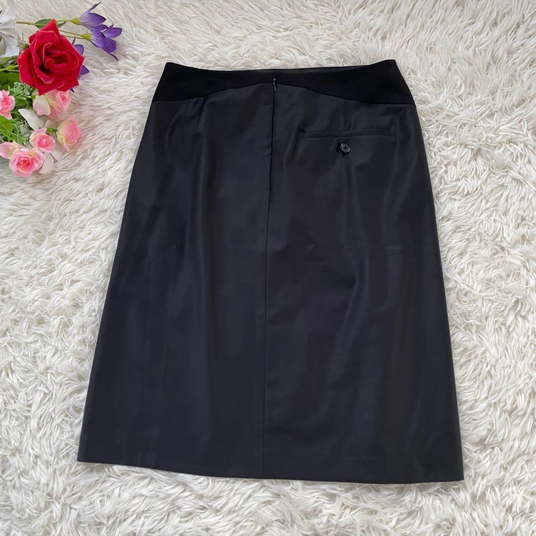 PS Paul Smith ブラックスカートスーツセットアップ上下裏地総柄