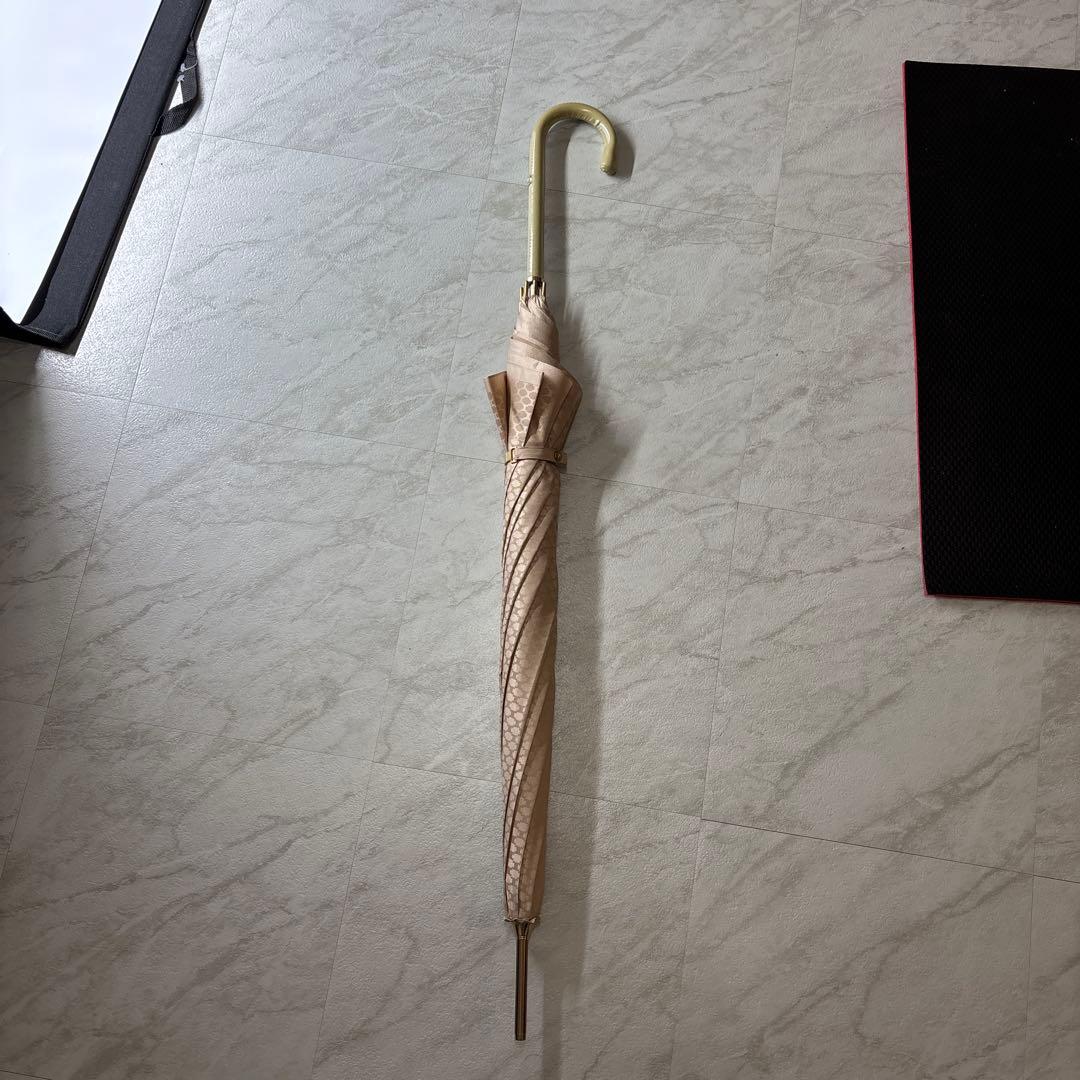 CELINE セリーヌ マカダム トリオンフ 総柄 ゴールド 長傘 レディース