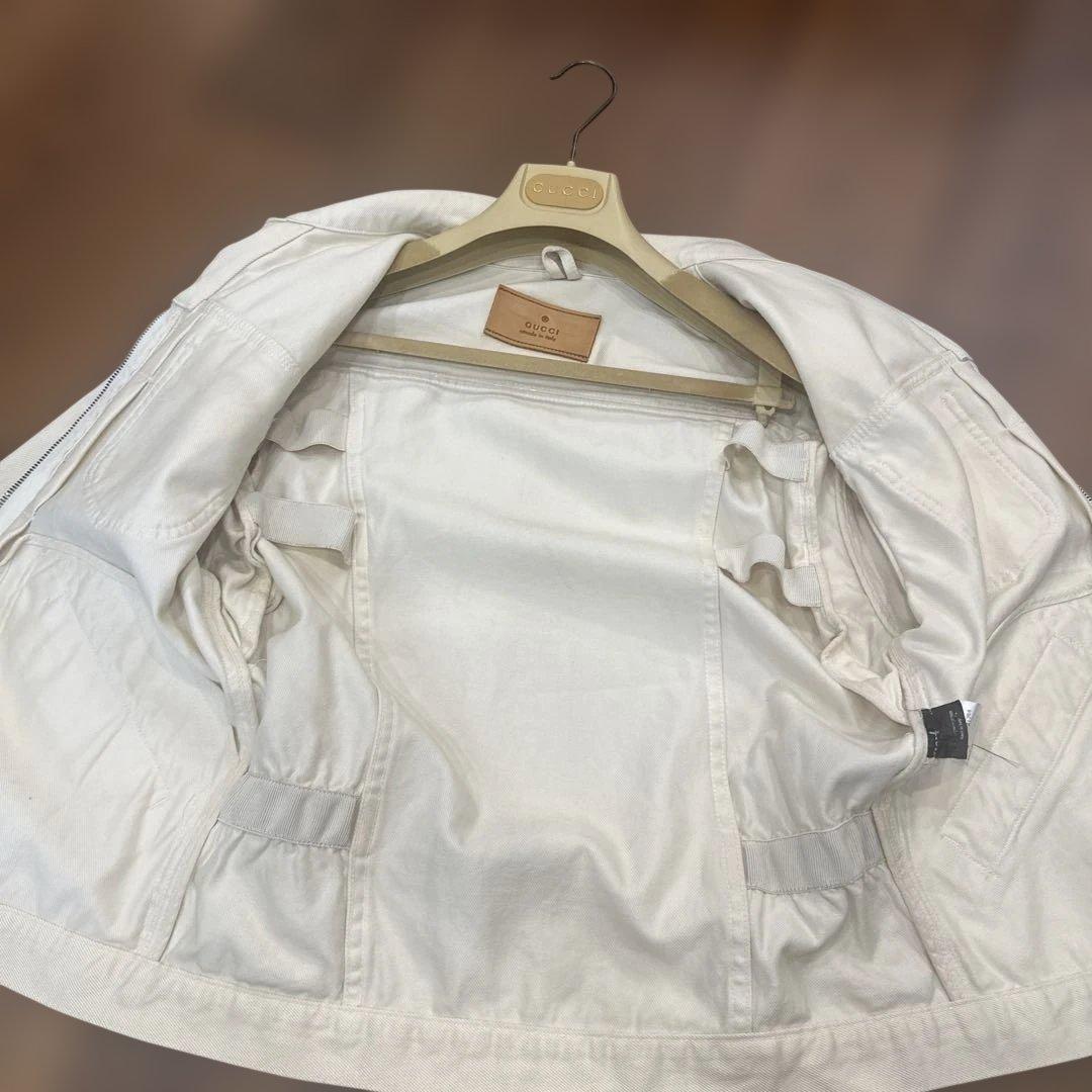 GUCCI ホワイト クロップドデニムジャケット