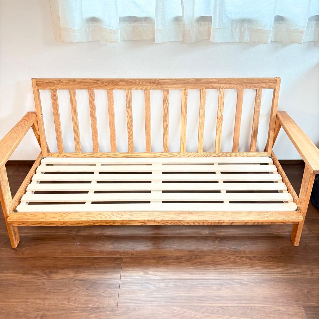 金杉家具 3人掛けソファ Mondo モンド 木製フレーム 北欧風 デニムカラー