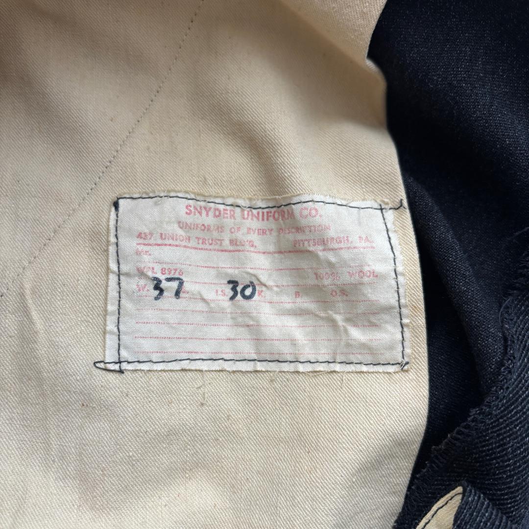 50sビンテージ ブラックウィップコード ウールワークパンツ フリスコパンツ