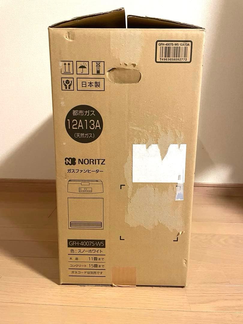 【新品未使用】NORITZ ガスファンヒーター GFH-4007S-W5-13A