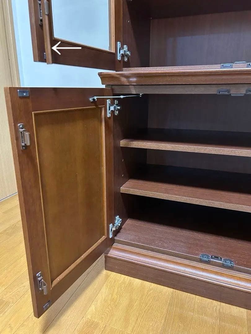 MARUNI マルニ木工 地中海シリーズ ハイボード書棚　木製キャビネット