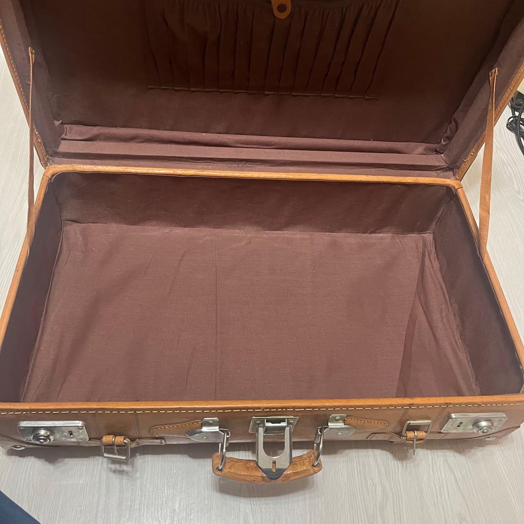 本革　トラベルバッグ　アンティークトランク leather craft