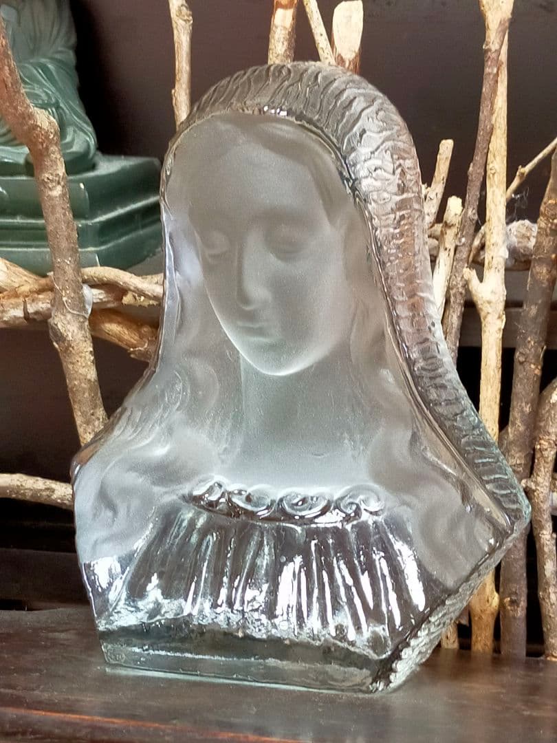 ♥値下げ！マリア様　マリア像　ガラス工芸　キリスト教　アンティーク　レトロ