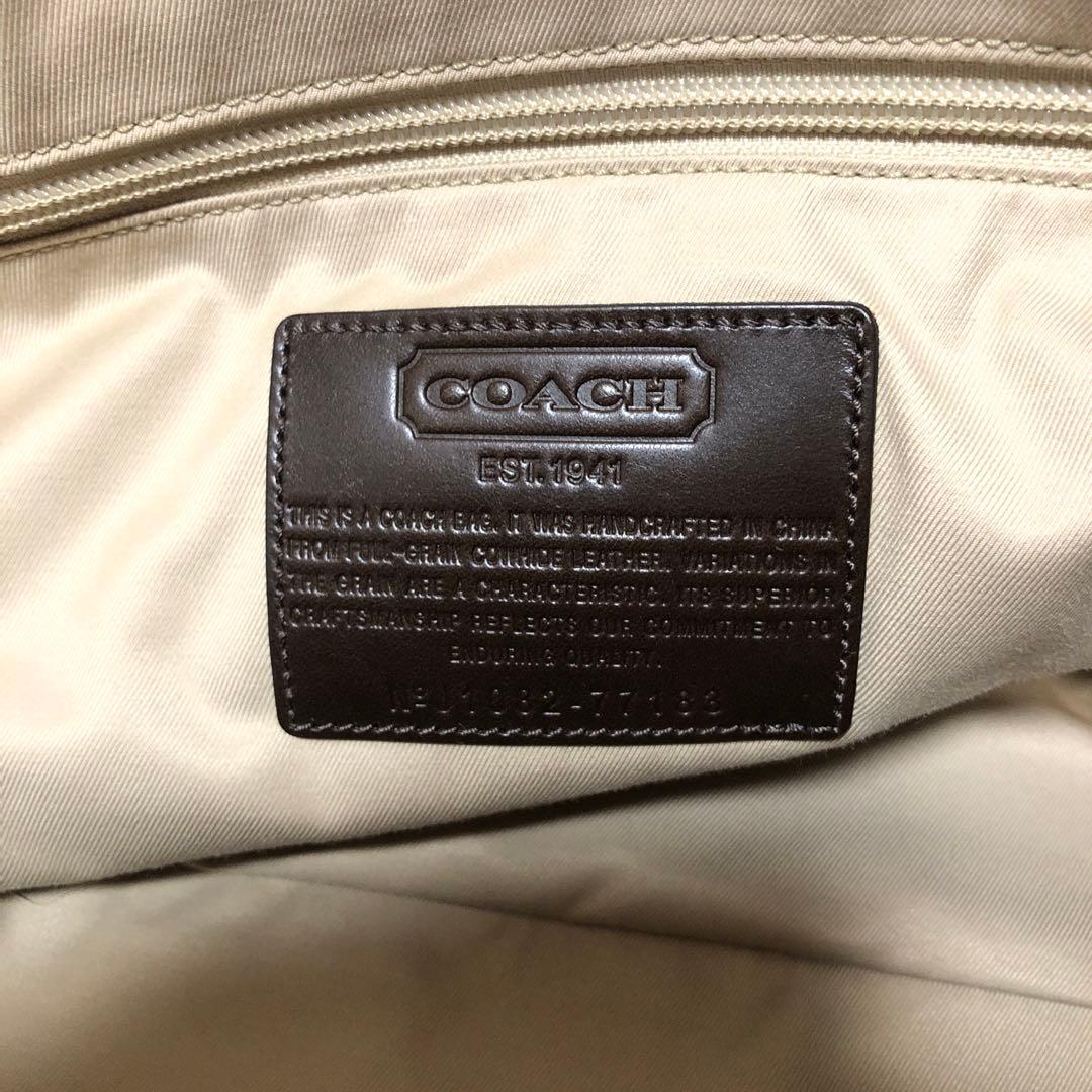 使用回数1回きり オールドコーチ 2wayメンズレザーボストンバッグ ブラウン