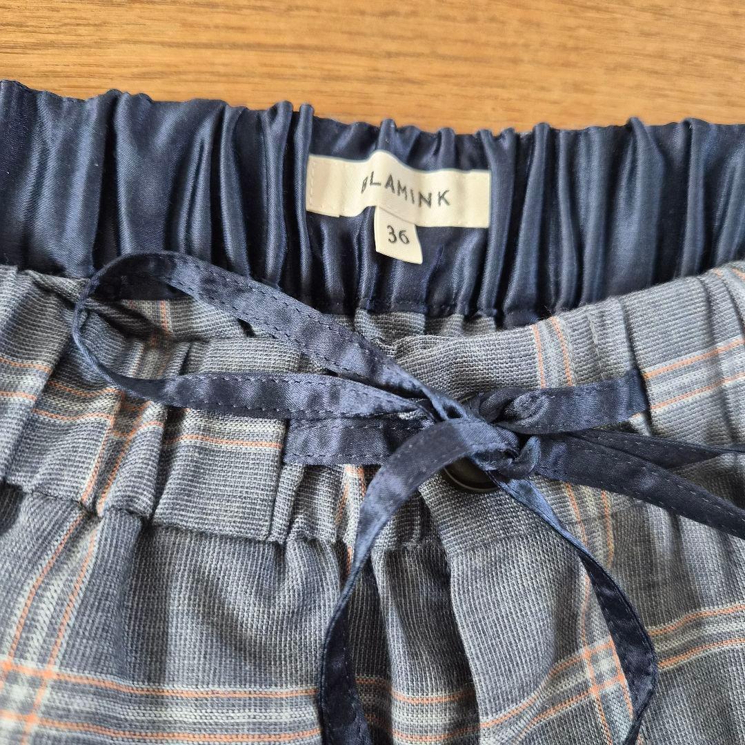 BLAMINK チェック イージー パンツ コート Drawer ブラミンク