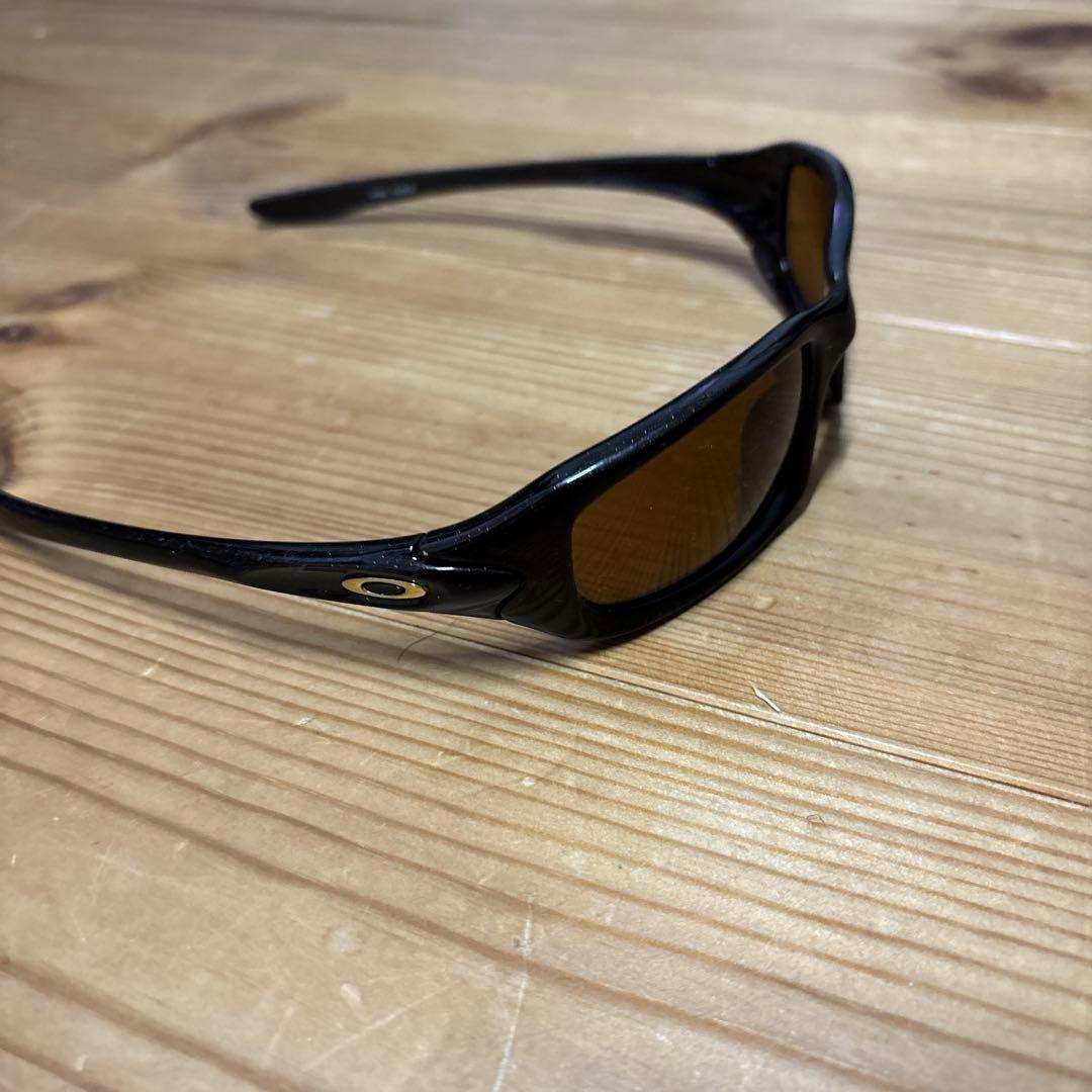 Oakley スポーツサングラス 黒 茶色レンズ