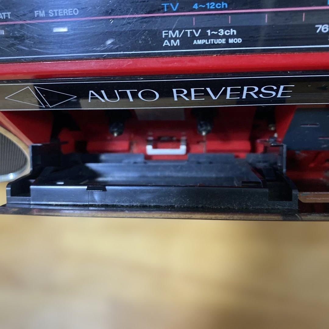 【送料無料】懐かしのダブルカセットプレーヤー サンヨー コンセント付 昭和レトロ