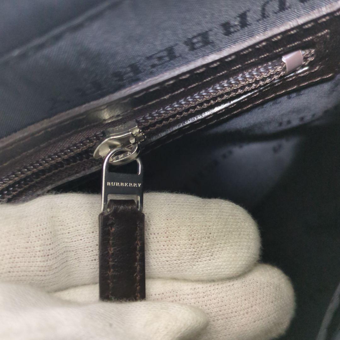 【美品】BURBERRY ノバチェック キャンバス レザー コンビ ショルダー