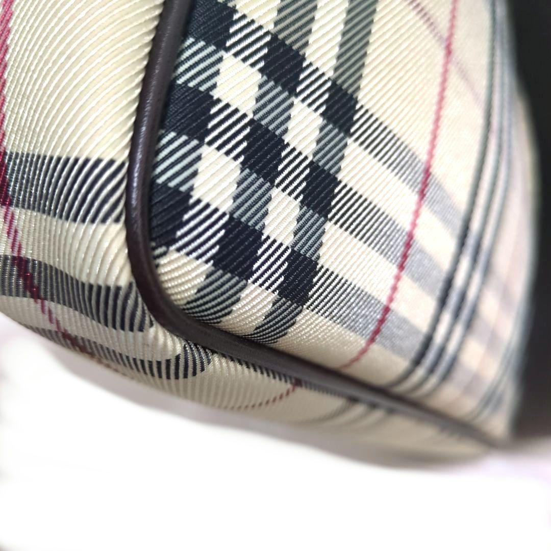 【美品】BURBERRY ノバチェック キャンバス レザー コンビ ショルダー