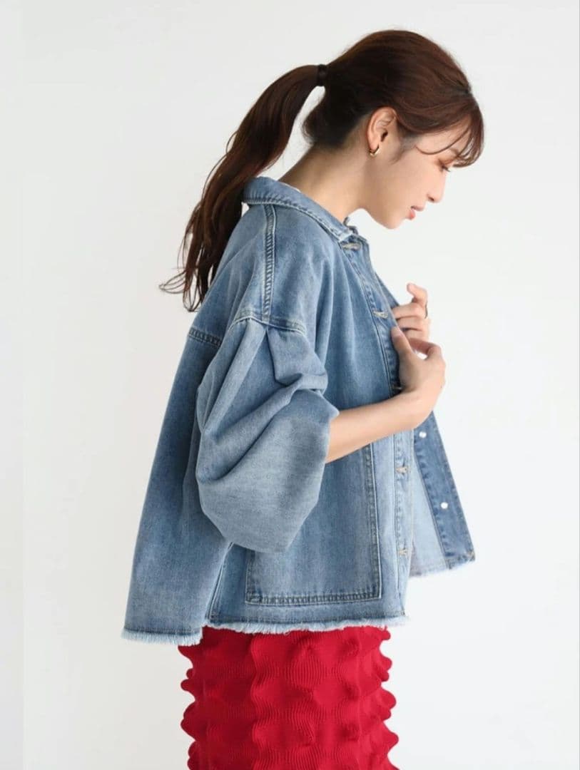 ヤマダヤVinボリュームスリーブデニムジャケット 新品ブルー