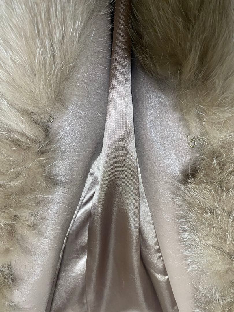 グレースコンチネンタル　ファー　フード　毛皮　コート　フリル袖　ベージュ