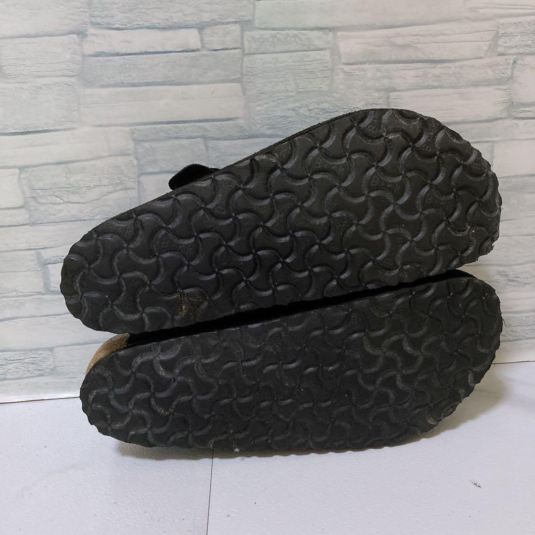 極美品 ビルケンシュトック ボストン サボサンダル スエードレザー 黒 26.5