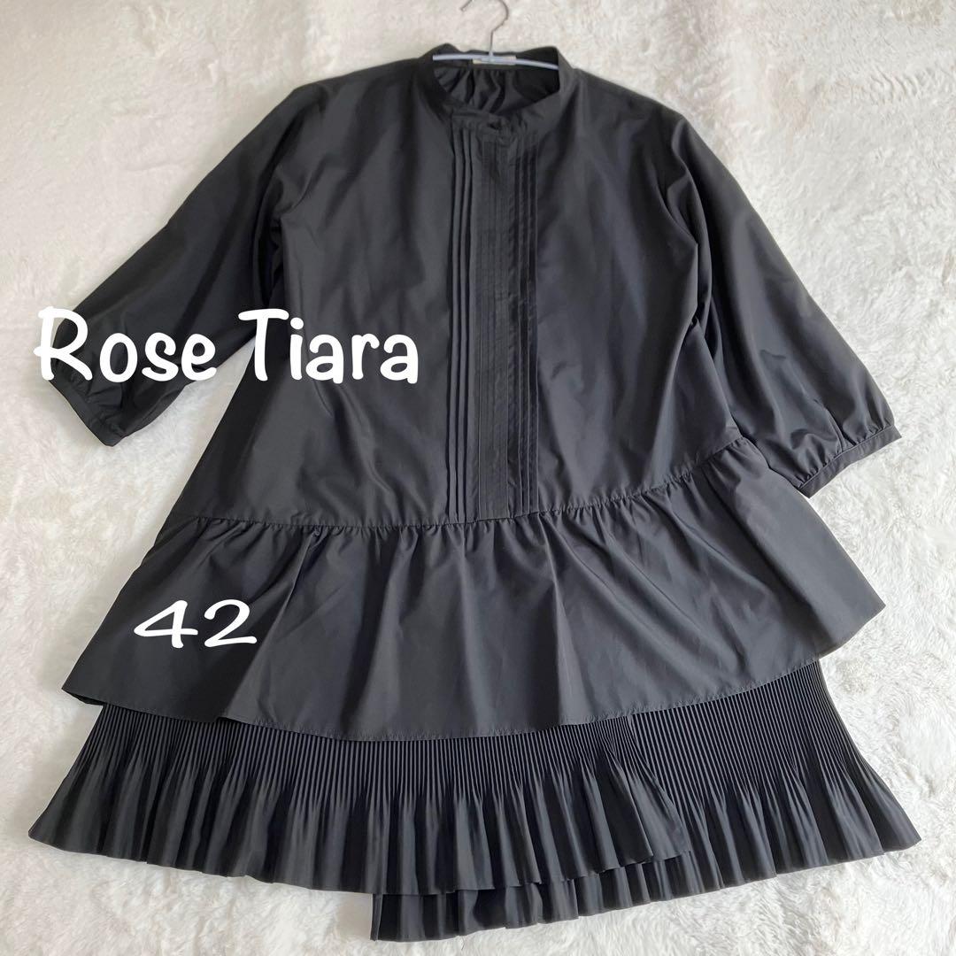 極美品Rose Tiara チュニックワンピース　ティアード　プリーツ　大きめ