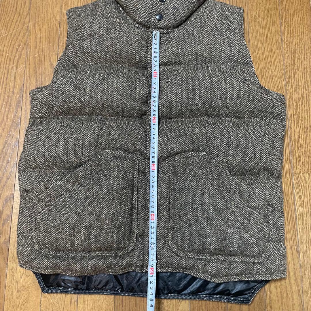 【美品】MONITALY KLUANE ヘリンボーン ダウンベスト M カナダ製