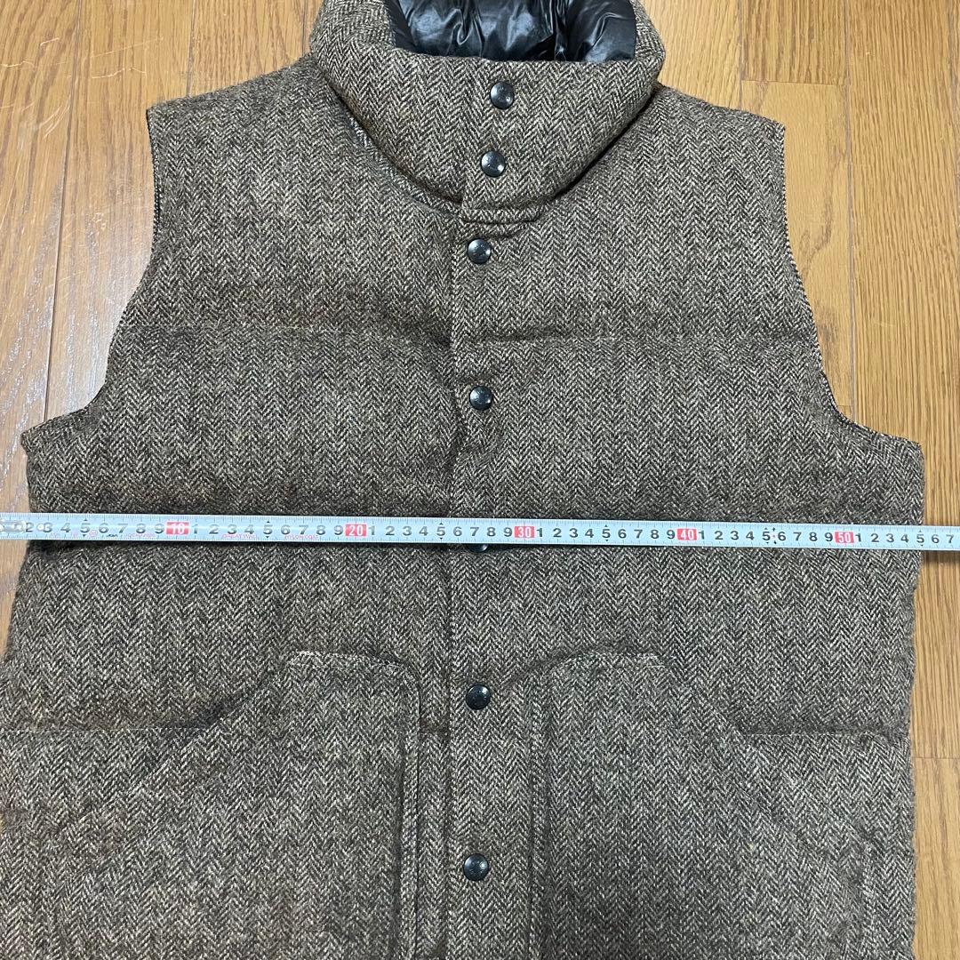 【美品】MONITALY KLUANE ヘリンボーン ダウンベスト M カナダ製