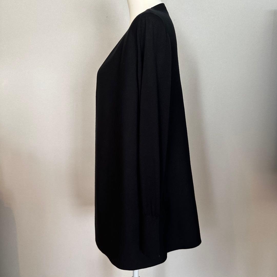 ★サルヴァドーレ フェラガモ★ウールシルクロングカーディガン 黒 ベルト付