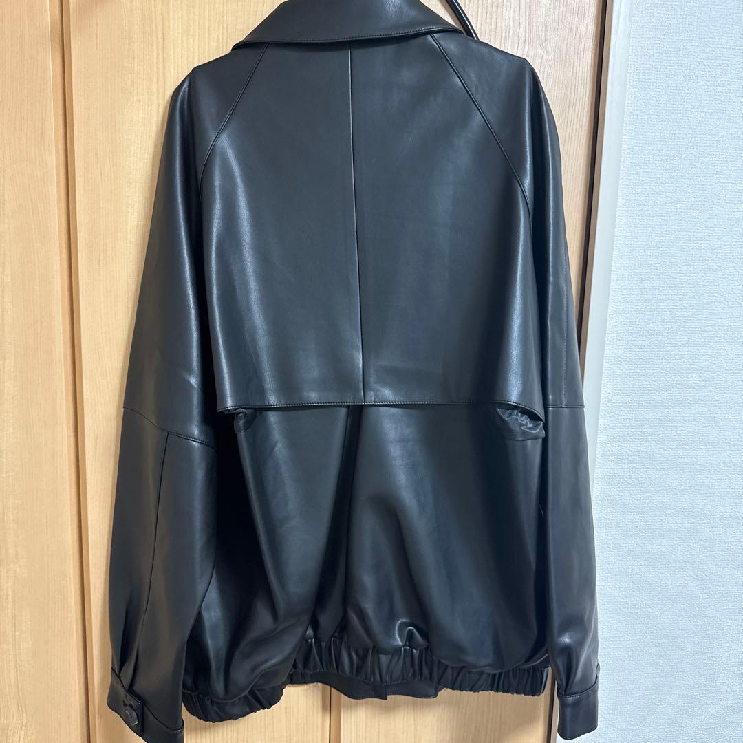 定価29000円　aga レザーライクオーバーブルゾン　ヤマダヤ
