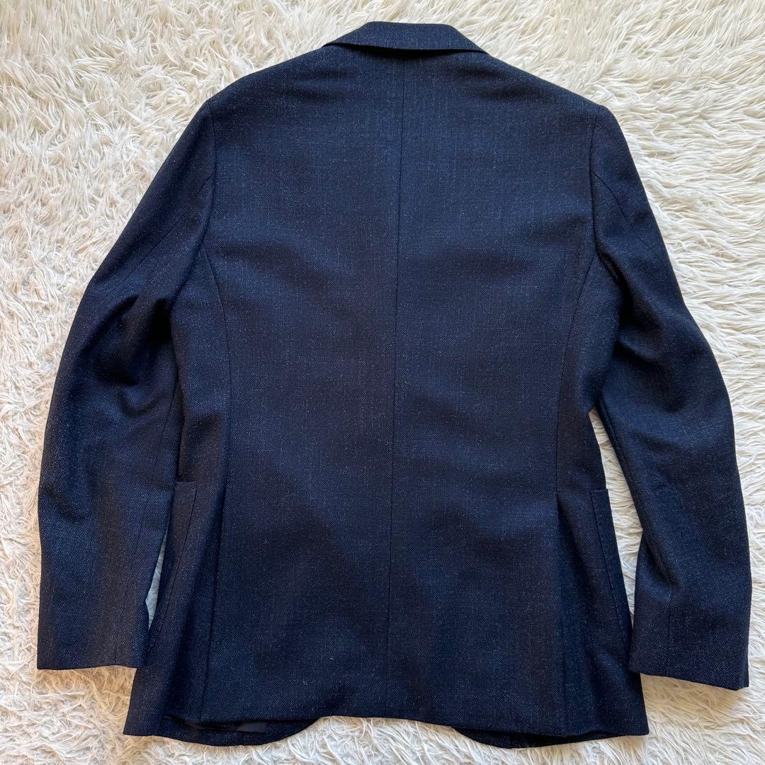 美品✨シップス×ロロ・ピアーナ　段返り　ジャケット　シルク　カシミヤ　ネイビー