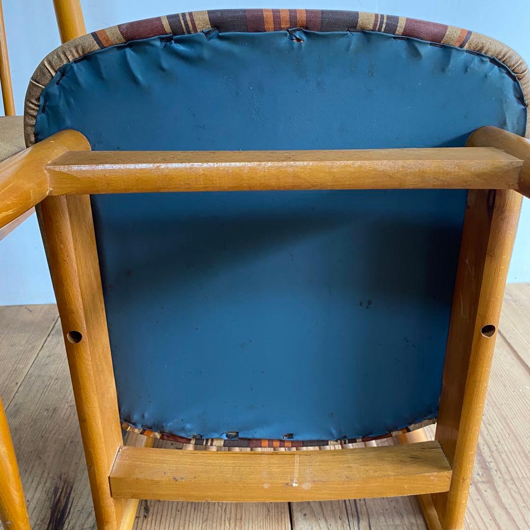 2脚セット ヴィンテージ ダイニングチェア 椅子 木製 レトロ モダン y110