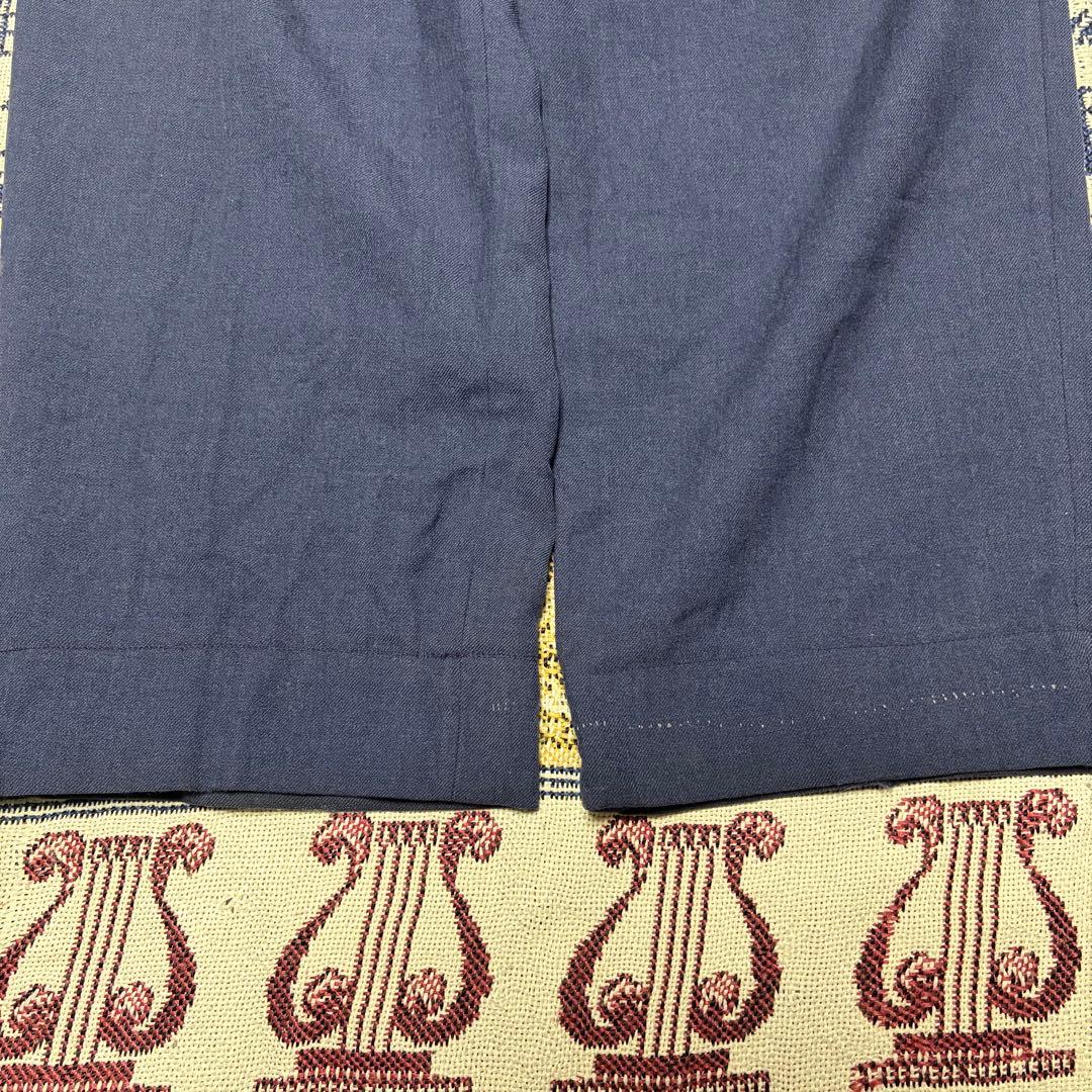 50s 60s 極太 wool slacks ネイビー ギャバジン ギャバスラ