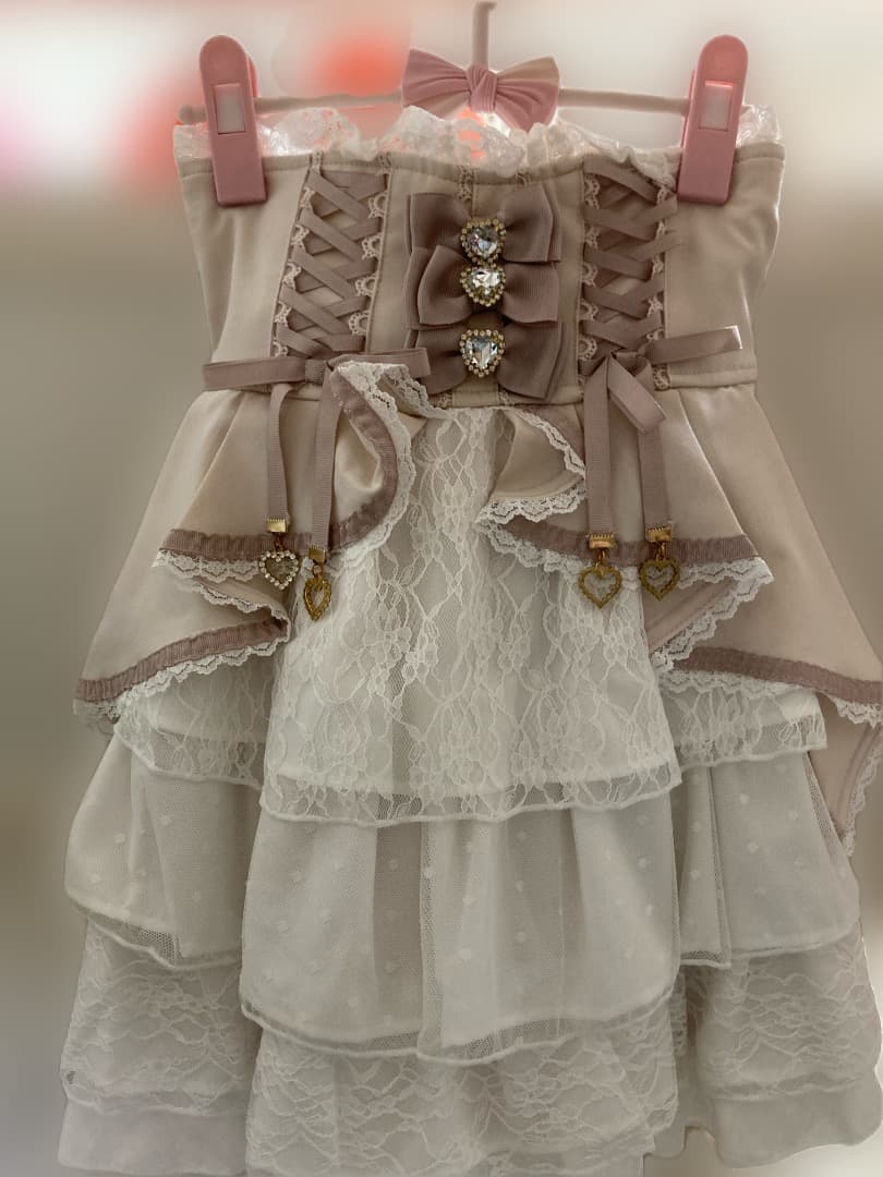 LIZLISA リズリサ lizlisa フロントカシュクールスカート ピンク