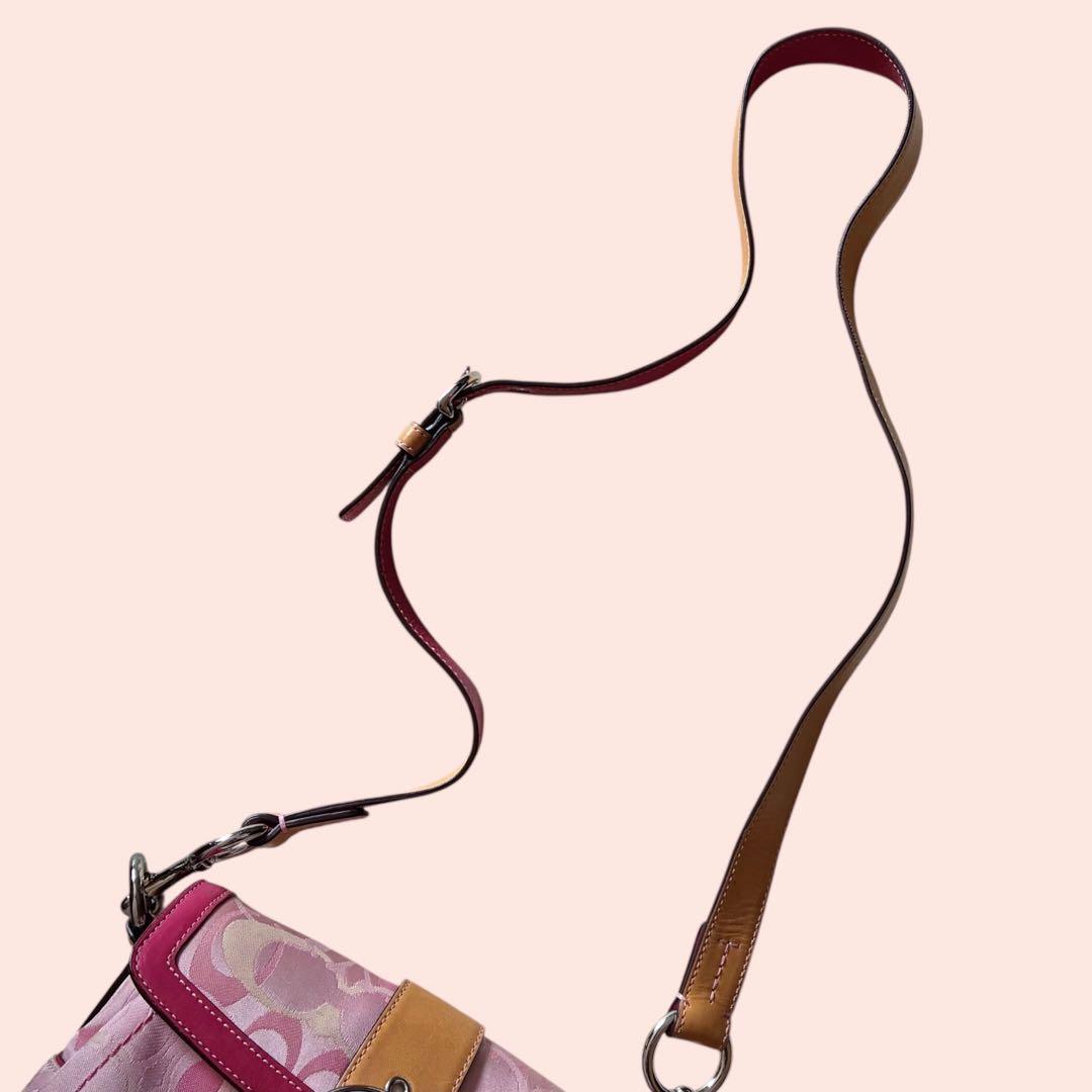 COACH コーチ SOHO ソーホー ショルダーバッグ シグネチャー ピンク