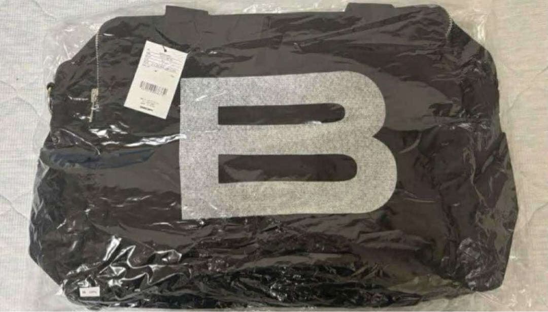 未使用 黒 ボストンバッグ Bのロゴ